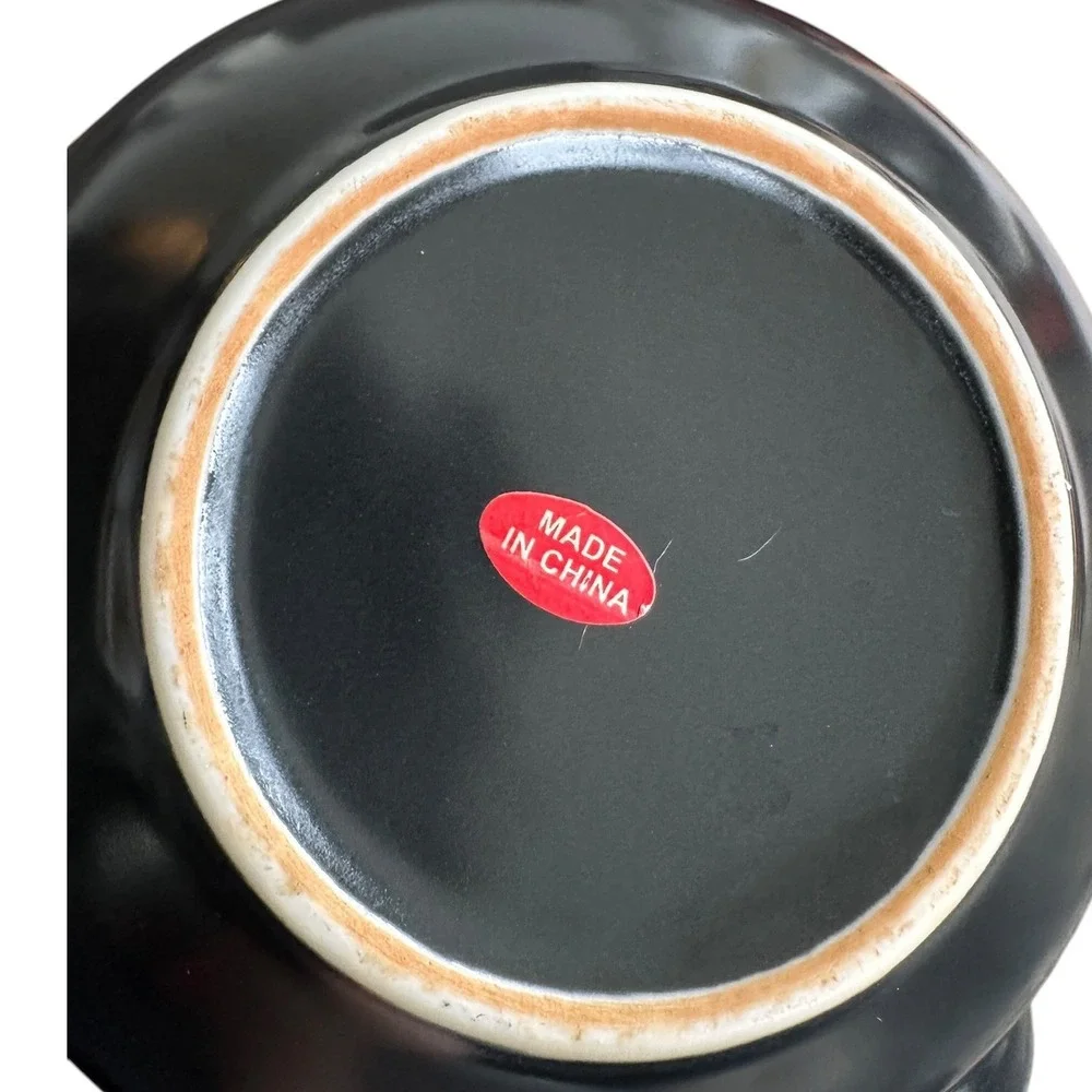Unbranded Ceramic Tea‎ Set Unisex OS Red Black Excellent Bamboo Handle 3pc